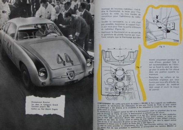 Abarth 750 Derivation Modelprogram 1956 Carbrochure (6942)